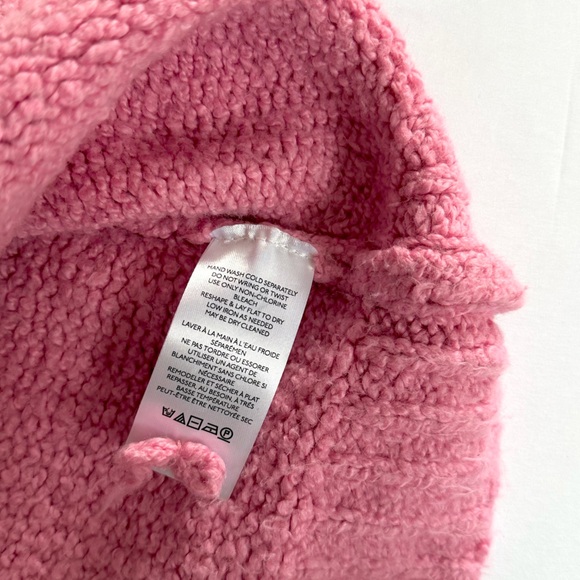 Pilcro for Anthropologie Bubble Gum Knit Cowl Neck Oversized Sweater Large - Picture 11 of 14